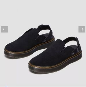 Dr. Martens Womens Carlson Suede Casual Slingback Mules - Black size 8